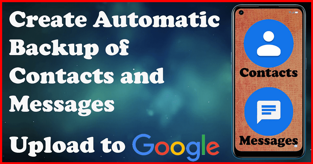 How to Backup Contacts and Messages in Android
