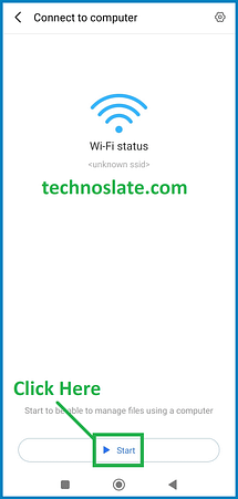 Wireless File Transfer - Shareme - Start