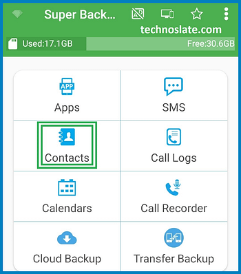 Contacts Message Backup - Contacts Backup